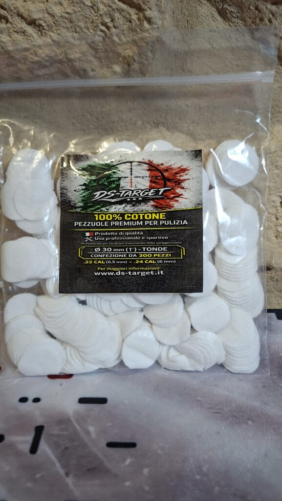 Pezzuole cotone 1" pulizia canne DS-TARGET ( cal.22, 5,5mmm/ cal.24 6mm)